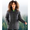 Doudoune à capuche en nylon recyclé, imperméable et respirante, coupe longue, 220 g/m²