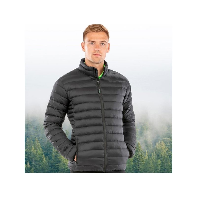 Doudoune recyclée, col montant, poches zippées, imperméable, respirante, 260 g/m²