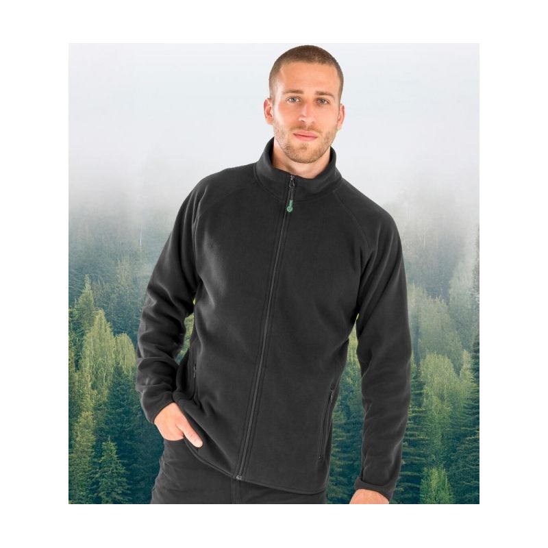 Veste polaire en polyester recyclé grand zip, poches avant doublées polaire, 280 g/m²