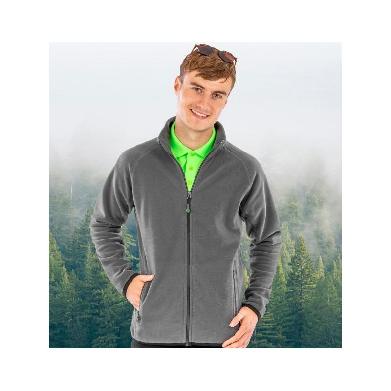 Veste polaire en polyester recyclé grand zip, poches avant doublées polaire, 280 g/m²