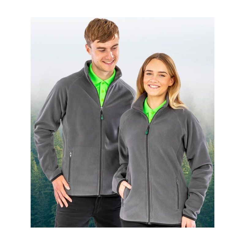 Veste polaire en polyester recyclé grand zip, poches avant doublées polaire, 280 g/m²