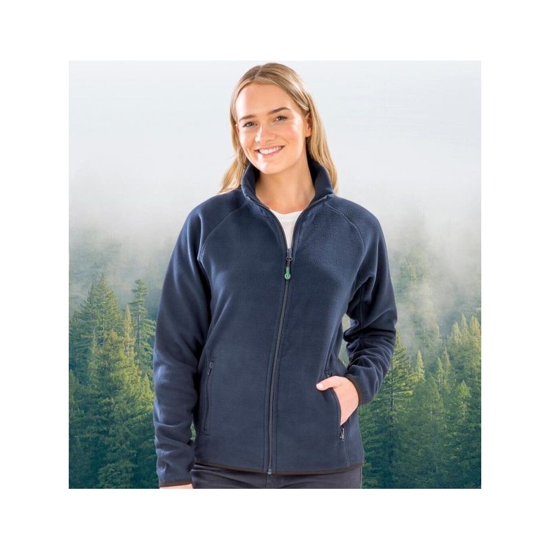 Veste polaire en polyester recyclé grand zip, poches avant doublées polaire, 280 g/m²