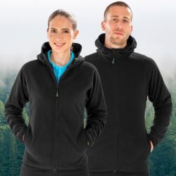 Polaire à capuche en polyester recyclé, capuche avec cordon, poches latérales, 165 g/m²