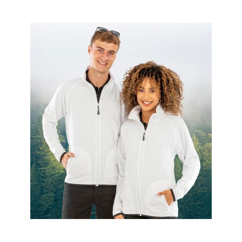 Veste micropolaire en polyester recyclé, fermeture grand zip YKK, 165 g/m²