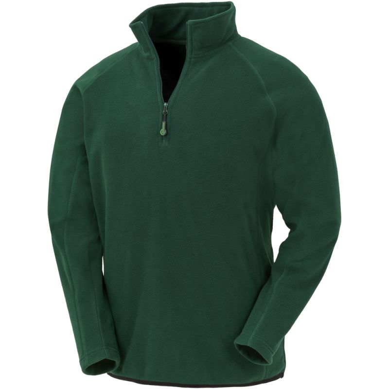 Veste polaire col zippé en polyester recyclé, fermeture grand zip YKK, 165 g/m²