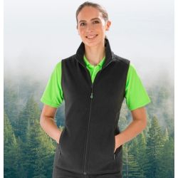 Bodywarmer polaire en polyester recyclé, fermeture éclair YKK, 280 g/m²