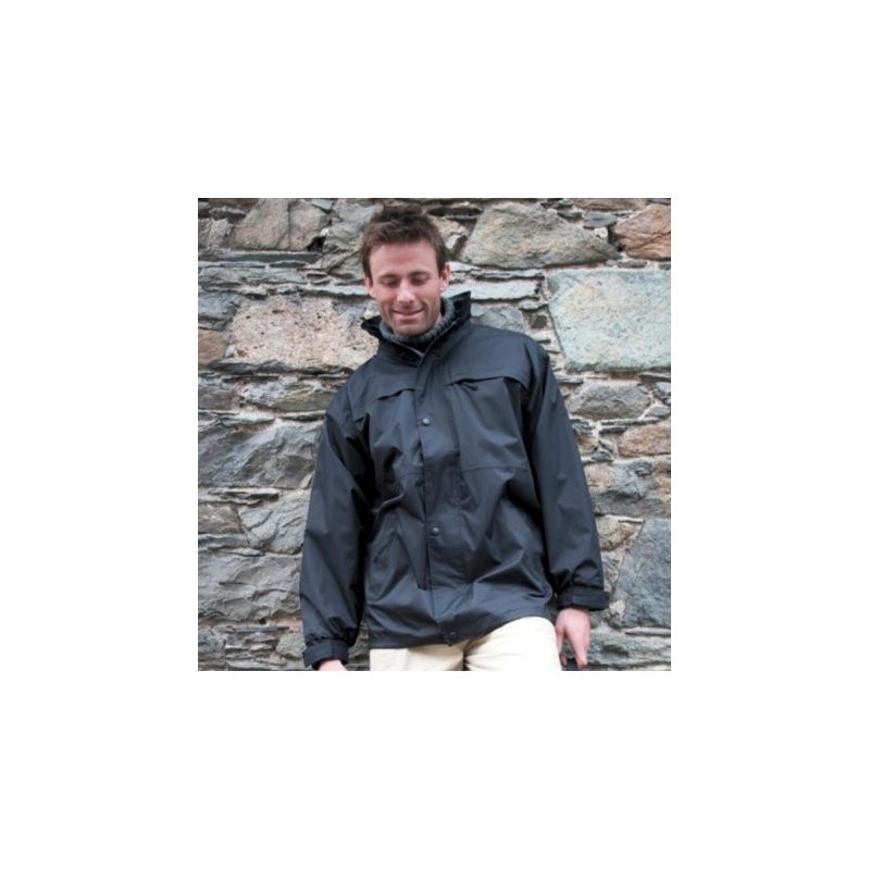 Veste mi-saison multifonctionnelle à capuche étanche et coupe-vent, 200 g/m²