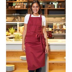 Tablier à bavette, coton/polyester, éco-responsable GreeNature, 90x75cm, 215 g/m²