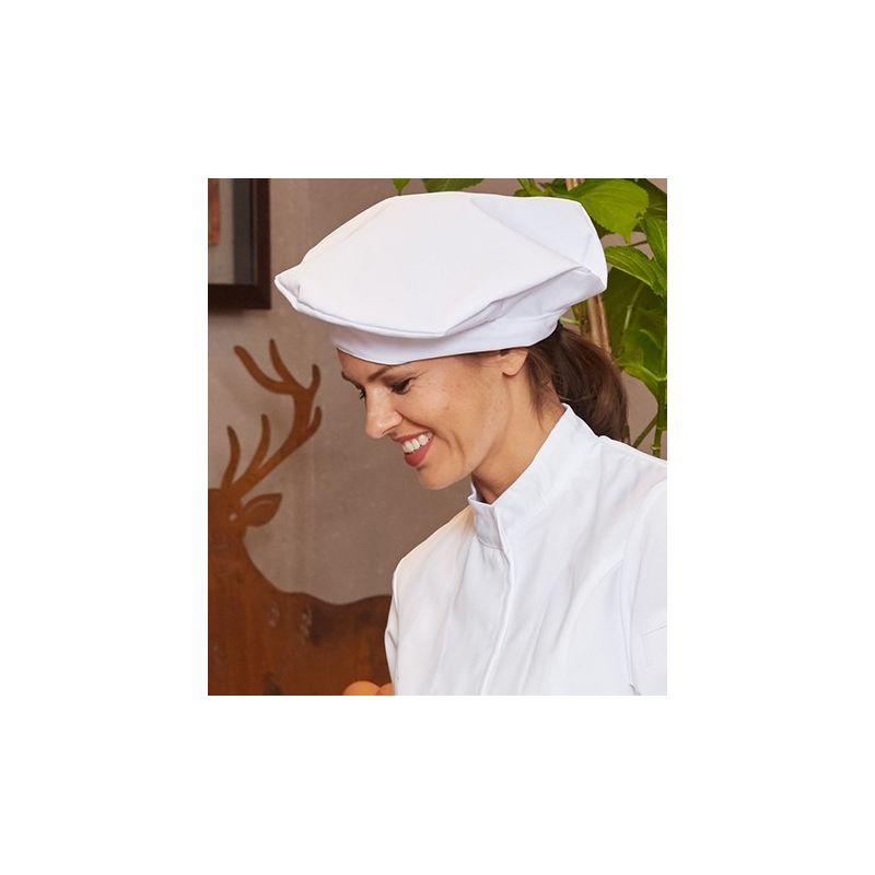 Calot de cuisine, coton/polyester, 215 g/m²