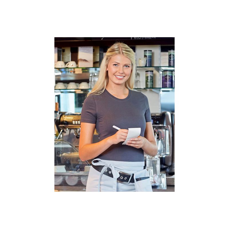 T-shirt femme, coton/polyester, coupe cintrée, manches courtes, 220 g/m²