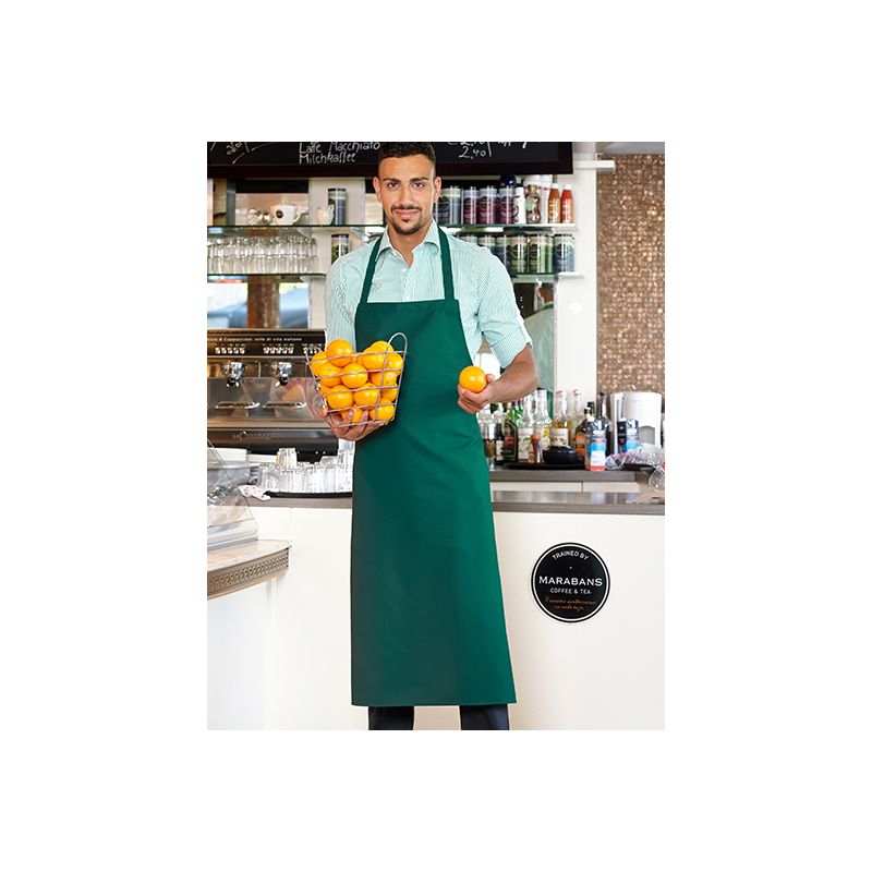 Tablier à bavette, coton/polyester, 110x75cm, 215 g/m²