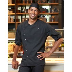 Veste de cuisine homme, coton/polyester, éco-responsable GreeNature, manches longues, 215 g/m²