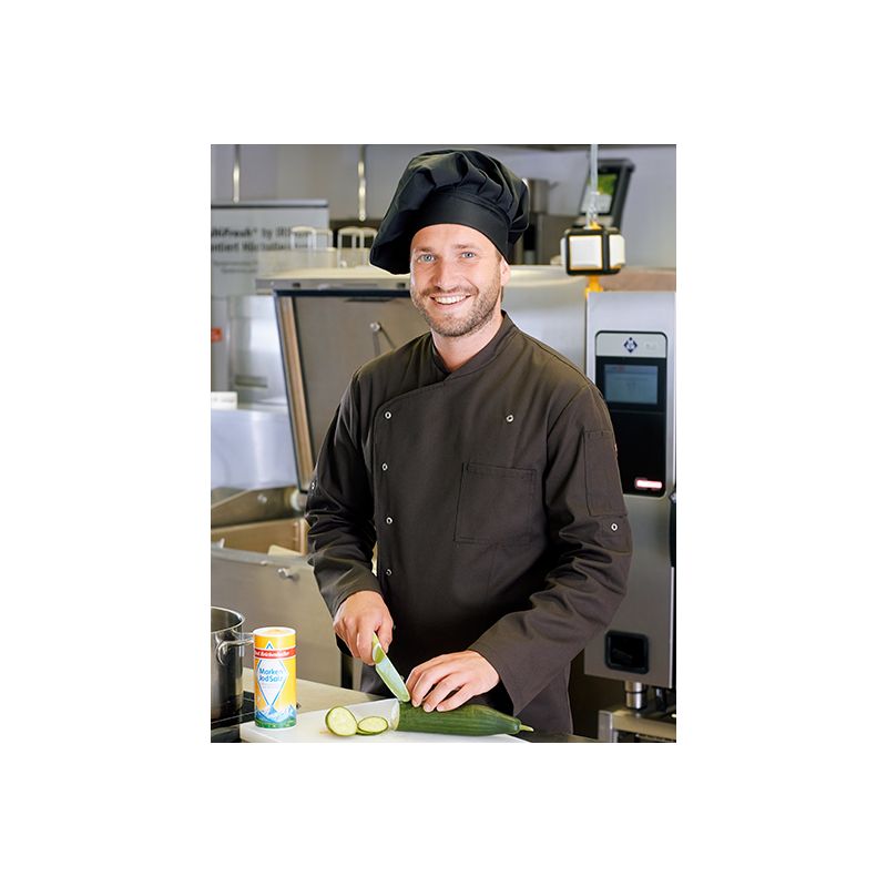 Veste de cuisine, coton/polyester, manches longues, 215 g/m²