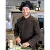 Veste de cuisine, coton/polyester, manches longues, 215 g/m²