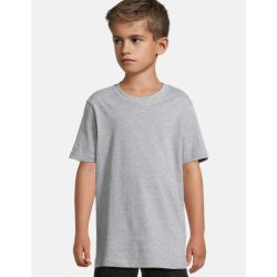 T-shirt enfant basique coton doux, col rond, coupe confortable, 200 g/m²