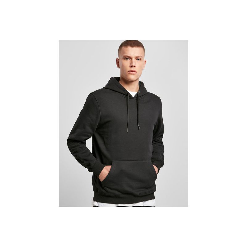 Sweat à capuche premium coton, poche kangourou, finitions métal, 280 g/m²