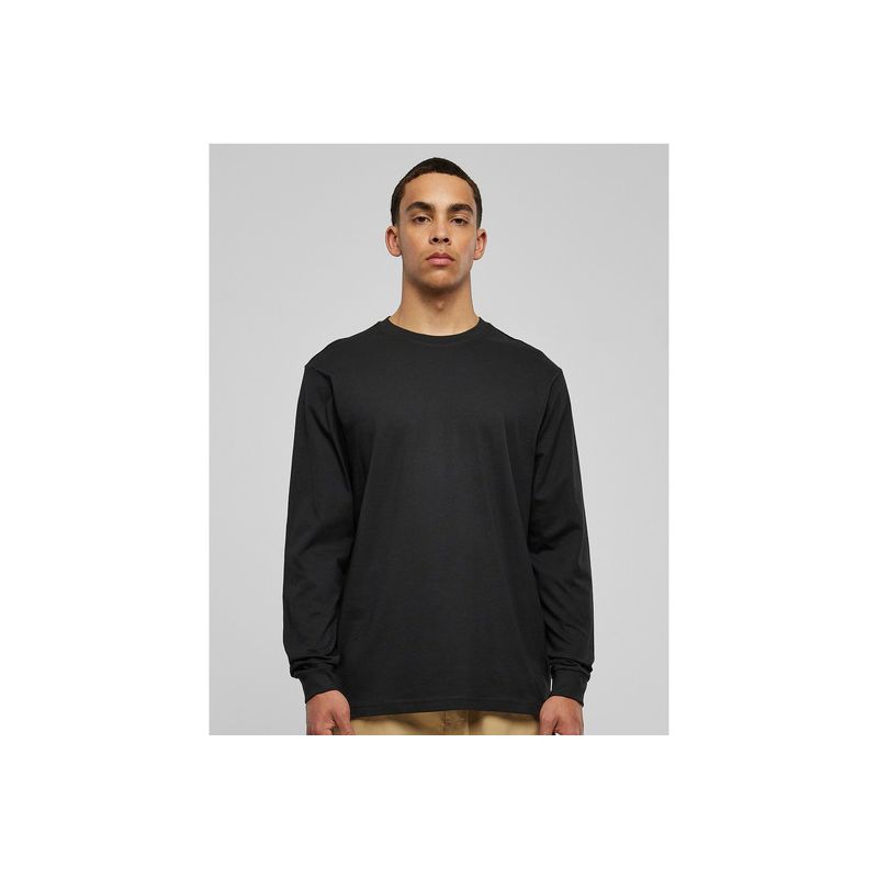 T-shirt homme bio manches longues, poignets côtelés, col rond, 180 g/m²