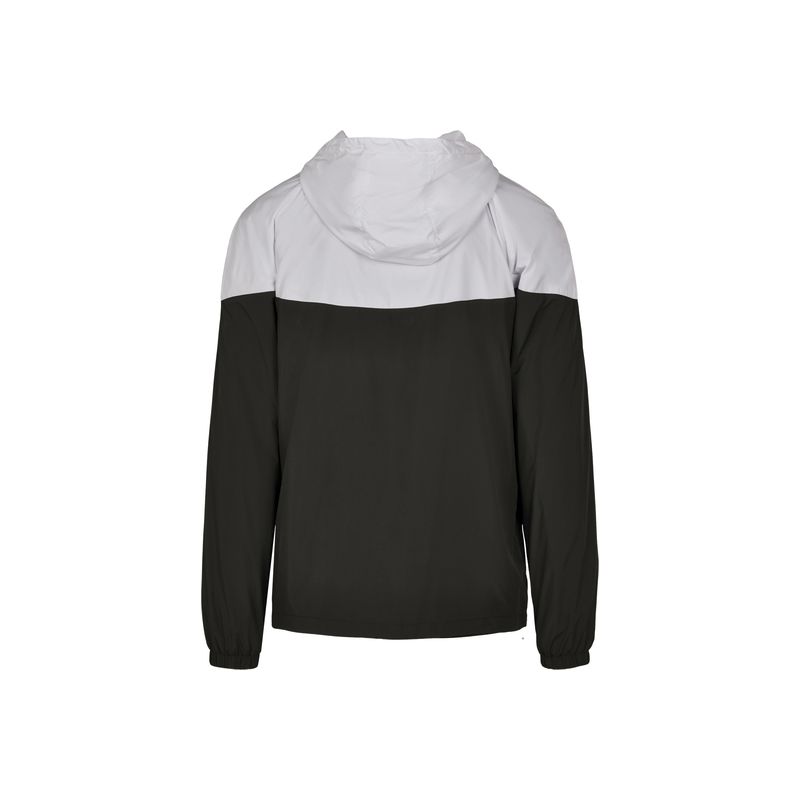Veste coupe-vent homme bicolore, capuche mesh, poches zippées
