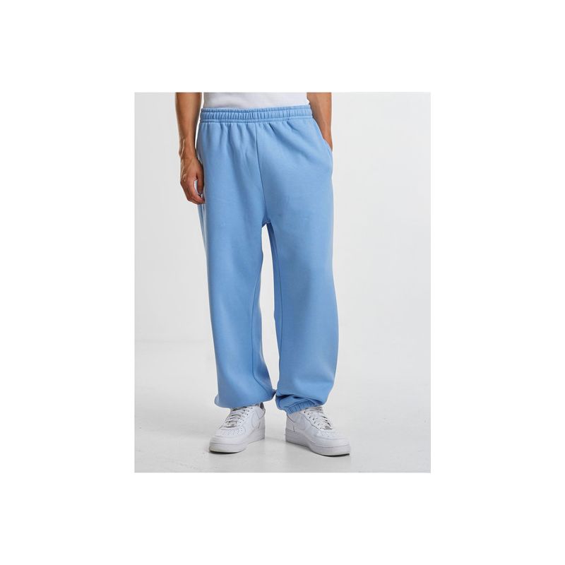 Pantalon jogging homme duveteux ample, poches fendues, cordon intérieur, 330 g/m²