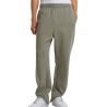 Pantalon jogging homme duveteux ample, fausse fente zippée, 330 g/m²