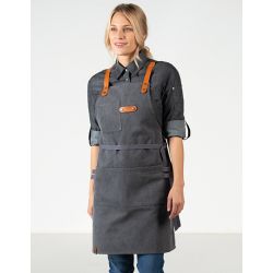 Tablier toile coton avec étiquette personnalisable, 80 x 71 cm, 340 g/m²