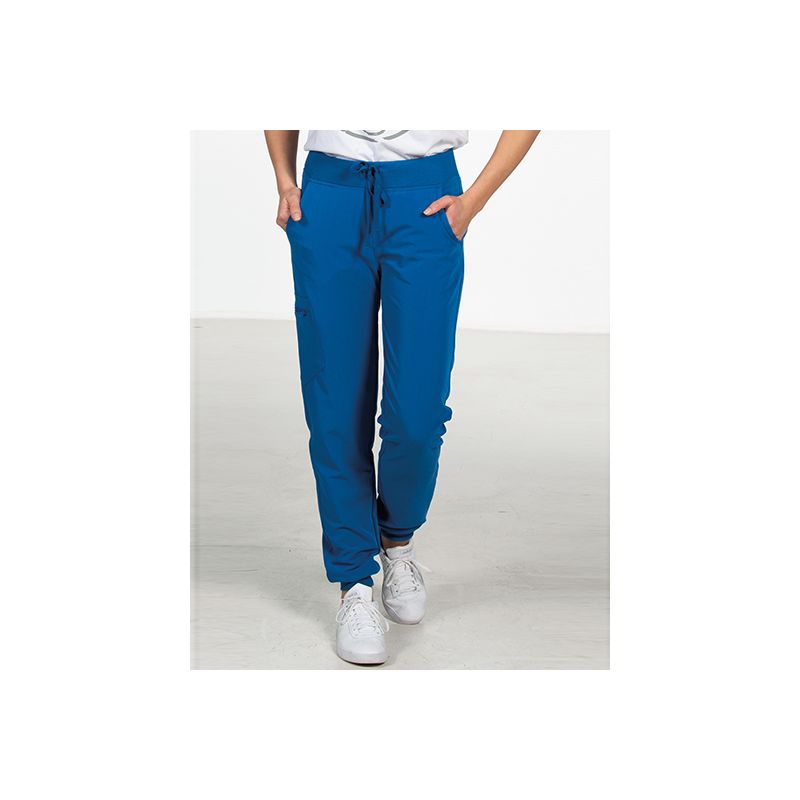 Pantalon stretch polyester et élasthanne, coupe confort, 270 g/m²