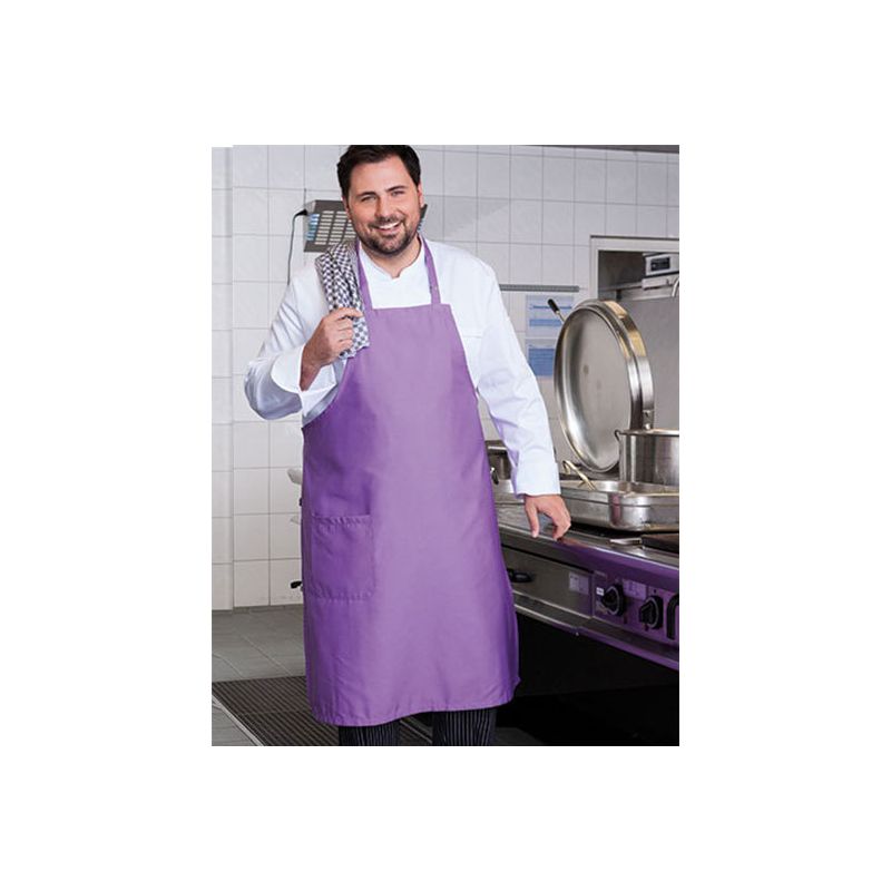 Tablier à bavette XXL polyester et coton, 100 x 100 cm, 220 g/m²