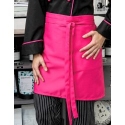 Tablier bistrot polyester et coton avec lien tissu, 80 x 45 cm, 220 g/m²