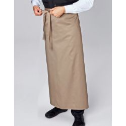 Tablier bistrot polyester et coton avec lien tissu, 100 x 100 cm, 220 g/m²