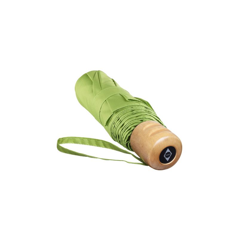 Parapluie de poche FARE écoresponsable, coupe-vent, poignée bois, 98 cm