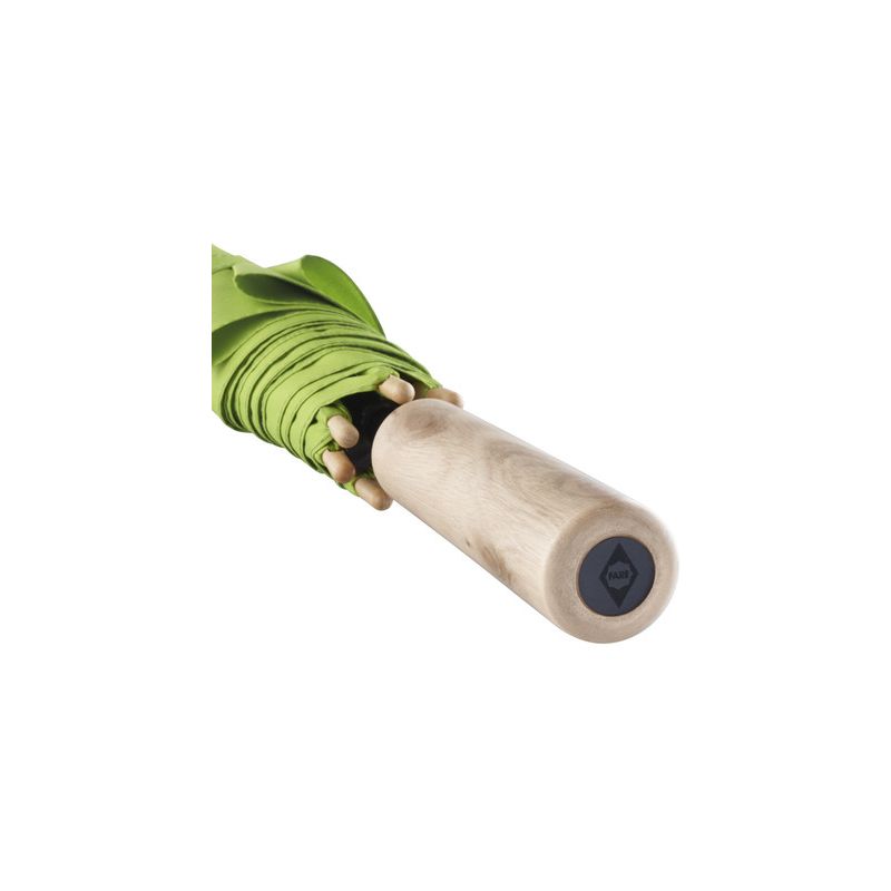 Parapluie FARE écoresponsable, automatique, coupe-vent, poignée bois, 105 cm