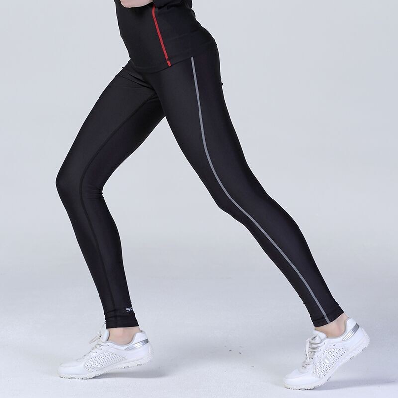 Legging femme respirant Quick Dry, avec logo réfléchissant