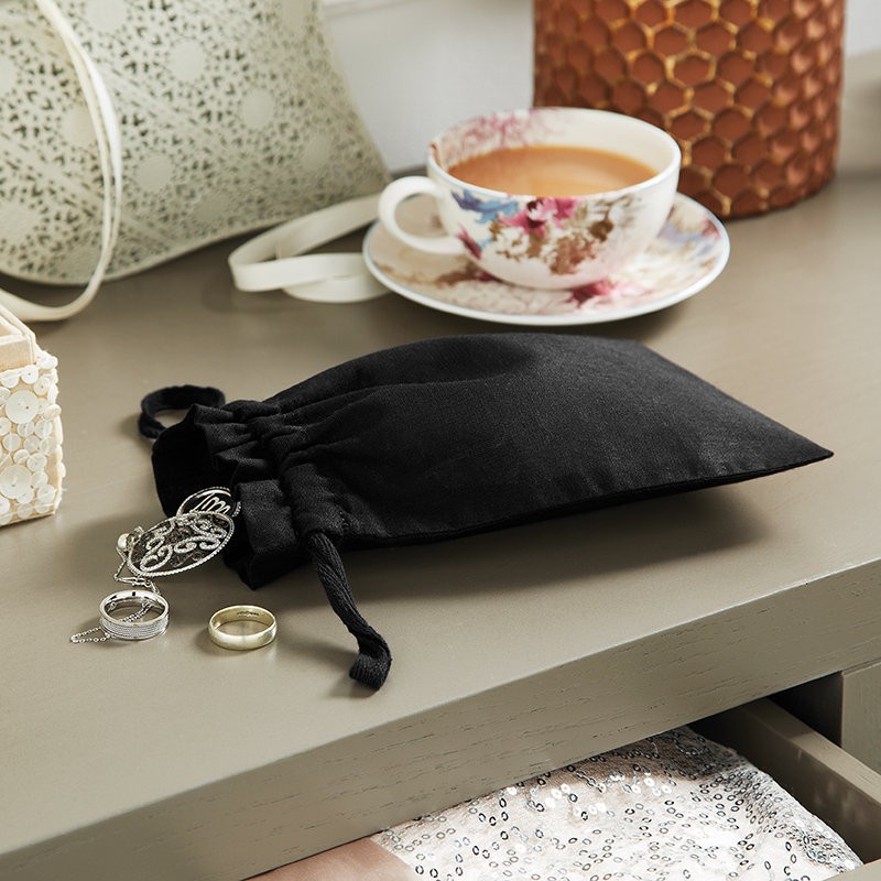 Sac de rangement en coton bio, fermeture des 2 côtés, 115 g/m²