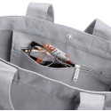 Sac à main en coton canvas, poches intérieures, 15 litres