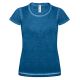 T-shirt femme effet denim teinté à froid, coton ring spun, 145 g/m²