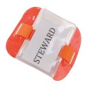 Brassard PVC avec ouverture pour étiquette, cordon de serrage