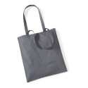 Tote bag, sac shopping coton gris foncé