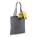 Tote bag, sac shopping coton gris foncé vierge, 140 g/m²