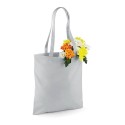 Tote bag, sac shopping coton gris clair vierge, 140 g/m²