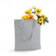 Tote bag, sac shopping coton gris vierge, 140 g/m²