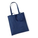 Tote bag, sac shopping coton bleu marine navy