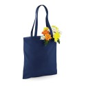 Tote bag, sac shopping coton bleu navy vierge, 140 g/m²
