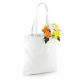 Tote bag, sac shopping coton blanc vierge, 140 g/m²