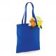 Tote bag, sac shopping coton bleu royal vierge, 140 g/m²