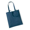 Tote bag, sac shopping coton bleu pétrole