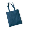 Tote bag, sac shopping coton bleu pétrole vierge à personnaliser