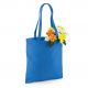 Tote bag, sac shopping coton bleu saphir vierge, 140 g/m²