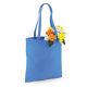 Tote bag, sac shopping coton bleu bleuet vierge, 140 g/m²