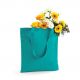 Tote bag, sac shopping coton bleu canard vierge, 140 g/m²