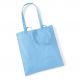 Tote bag, sac shopping coton bleu ciel